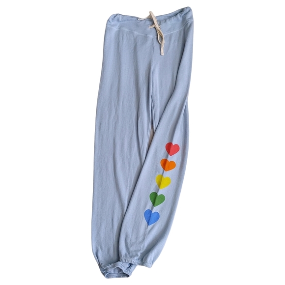 New Sundry Blue Heart Sweatpants 2 M 